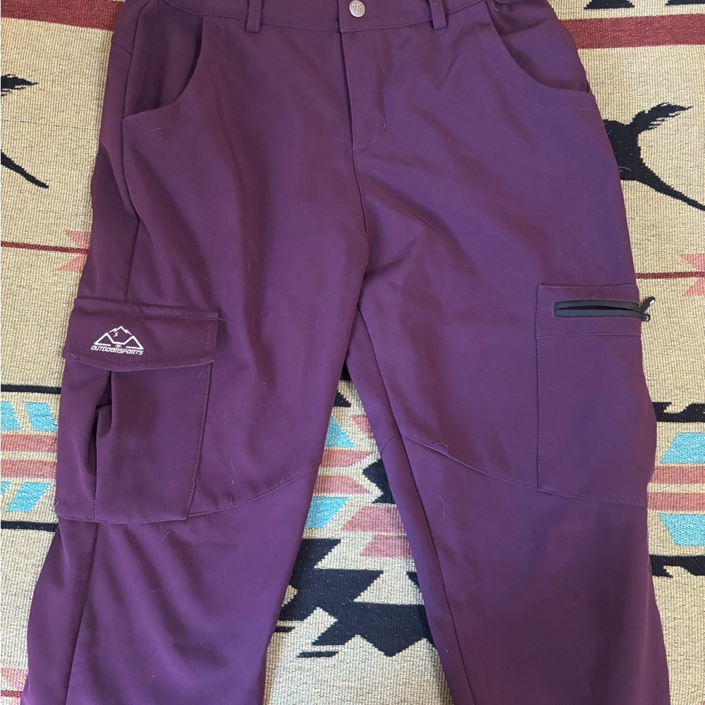 Outdoor sports purple snow pants